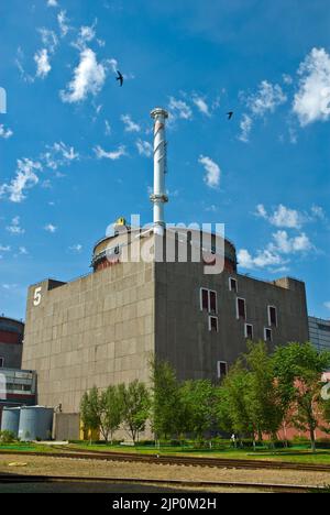 Besetzung des Kernkraftwerks saporoschje russische Truppen, des kernkraftwerks saporoschje, des kernkraftwerks saporoschje Besetzung der russischen Truppen att Stockfoto