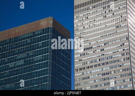 Moderne architektonische Bürogebäude, Montreal, Quebec, Kanada. Stockfoto