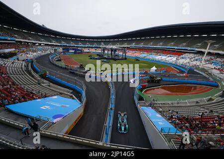 10 NATO Norman (Fra), Jaguar TCS Racing, Jaguar I-Type 5, Aktion während des Seoul ePrix 2022, 10. Treffen der ABB FIA Formel-E-Weltmeisterschaft 2021-22, auf dem Seoul Street Circuit vom 12. Bis 14. August in Seoul, Südkorea - Foto: Julien Delfosse/DPPI/LiveMedia Stockfoto