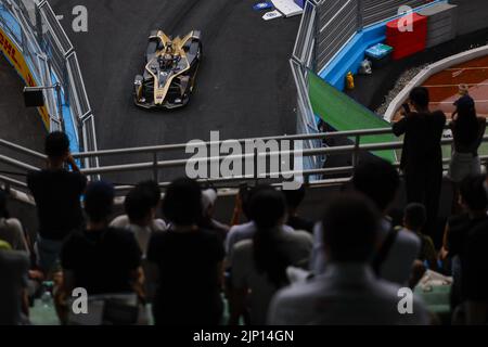 25 Vergne Jean-Eric (Fra), DS Techeetach, DS E-Tense FE21, Aktion während des Seoul ePrix 2022, 10. Treffen der ABB FIA Formula E Weltmeisterschaft 2021-22, auf dem Seoul Street Circuit vom 12. Bis 14. August in Seoul, Südkorea - Foto: Julien Delfosse/DPPI/LiveMedia Stockfoto