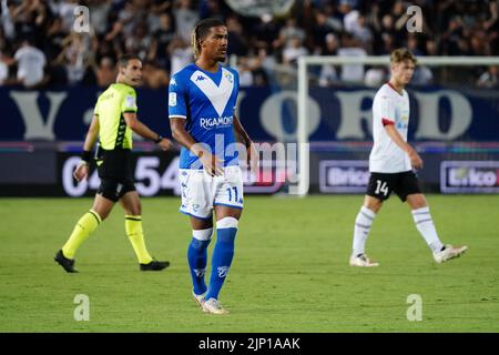 Brescia, Italien. 14. August 2022. Florian Aye (Brescia FC) während des Spiels Brescia Calcio gegen FC Sudtirol, Italien, im August 14 2022 Quelle: Independent Photo Agency/Alamy Live News Stockfoto