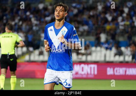 Brescia, Italien. 14. August 2022. Nicolas Galazzi (Brescia FC) während des Spiels Brescia Calcio gegen FC Sudtirol, Italienischer Fußball Serie B in Brescia, Italien, August 14 2022 Quelle: Independent Photo Agency/Alamy Live News Stockfoto