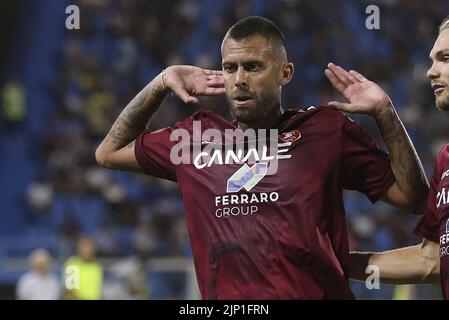 Ferrara, Italien. 14. August 2022. Jeremy Menez von Reggina während des Spiels Spal gegen Reggina, 1Â Serie BKT 2022-23, im Paolo Mazza-Stadion in Ferrara, Italien, am 14. August 2022. Kredit: Unabhängige Fotoagentur/Alamy Live Nachrichten Stockfoto