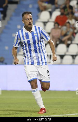 Ferrara, Italien. 14. August 2022. Marco Mancosu von Spal während des Spiels Spal vs Reggina, 1Â Serie BKT 2022-23 im Paolo Mazza Stadion in Ferrara, Italien, am 14. August 2022. Kredit: Unabhängige Fotoagentur/Alamy Live Nachrichten Stockfoto