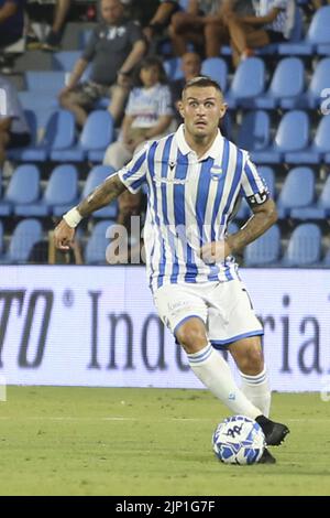 Ferrara, Italien. 14. August 2022. Federico Viviani von Spal während des Spiels Spal vs Reggina, 1Â Serie BKT 2022-23 im Paolo Mazza-Stadion in Ferrara, Italien, am 14. August 2022. Kredit: Unabhängige Fotoagentur/Alamy Live Nachrichten Stockfoto