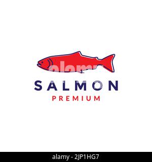 Farbenfrohes Fischlachs-Logo Stock Vektor