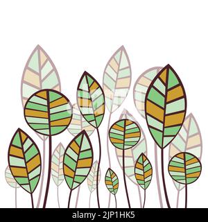 Abstraktes Blumenmuster auf weißem Hintergrund Stock Vektor