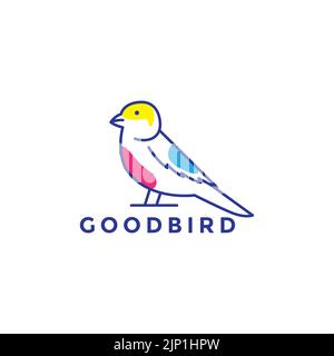 Abstrakte Linien buntes canary Logo Stock Vektor