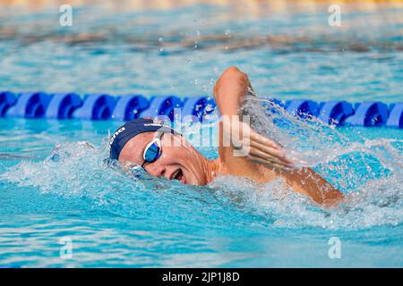 Rom, Italien. 15. August 2022. ROM, ITALIEN - 15. AUGUST: Henrik Christiansen aus Norwegen während der Kür 1500m beim European Aquatics Roma 2022 im Stadio del Nuoto am 15. August 2022 in Rom, Italien (Foto von Nikola Krstic/Orange Picics) Credit: Orange Pics BV/Alamy Live News Stockfoto