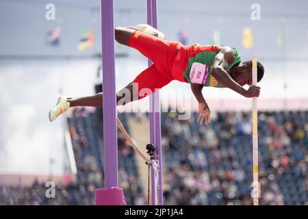 05-8-22 - Felix Kurt, Granada, im Zehnkampf-Stabhochsprung der Männer bei den Commonwealth Games 2022 in Birmingham im Alexander Stadium, Birmingham. Stockfoto