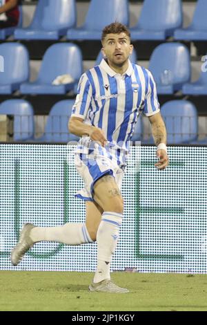 Ferrara, Italien. 14. August 2022. Raffaele Celia von Spal beim Spiel Spal vs Reggina, 1Â Serie BKT 2022-23 im Paolo Mazza Stadion in Ferrara, Italien, am 14. August 2022. Kredit: Unabhängige Fotoagentur/Alamy Live Nachrichten Stockfoto