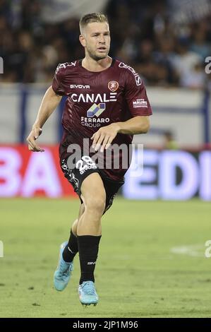Ferrara, Italien. 14. August 2022. Riccardo Gagliolo von Reggina während des Spiels Spal vs Reggina, 1Â Serie BKT 2022-23 im Paolo Mazza Stadion in Ferrara, Italien, am 14. August 2022. Kredit: Unabhängige Fotoagentur/Alamy Live Nachrichten Stockfoto