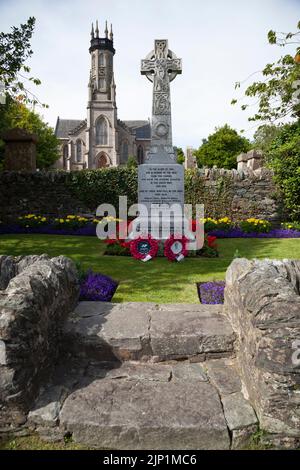 Rhu war Memorial, Rhu, Nr Helensburgh, Schottland bereit für die Beurteilung im Best Kept war Memorial, British Legion, Schottland mit Rhu und Shandon Parish C Stockfoto