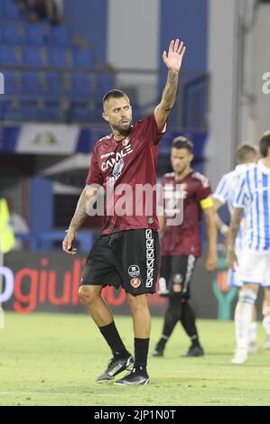 Ferrara, Italien. 14. August 2022. Jeremy Menez von Reggina während des Spiels Spal gegen Reggina, 1Â Serie BKT 2022-23, im Paolo Mazza-Stadion in Ferrara, Italien, am 14. August 2022. Kredit: Unabhängige Fotoagentur/Alamy Live Nachrichten Stockfoto