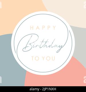 Alles gute zum Geburtstag, um Ihnen Schriftzug Text Banner Emblem. Vektorgrafik EPS.8 EPS.10 Stock Vektor