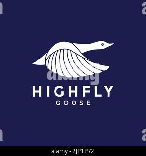 Modernes Flight-Gans-Logo-Design Stock Vektor