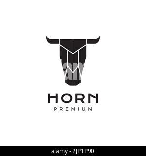 Kopf Polygon Vieh Logo-Design Stock Vektor