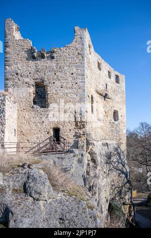 Mittelalterliche Ruinen von Valekov Castle Stockfoto