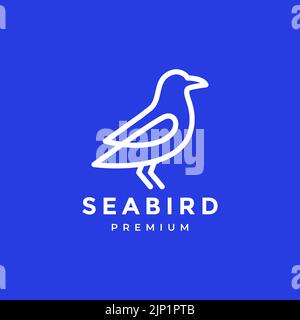 Modernes Design mit Seevögel-Logo Stock Vektor