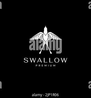 Logo mit „Freedom Fly Swallow“-Logo Stock Vektor
