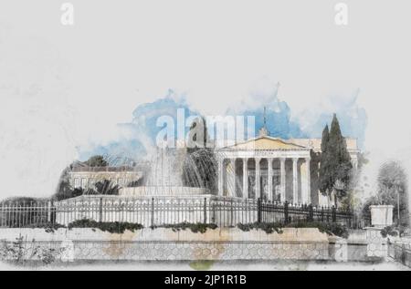 Zappeion Court Exhibition centre in Athen, Griechenland Stockfoto