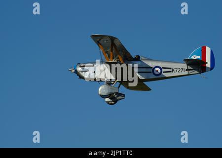 Isaacs Fury II, G-CCKV, K7271, im RAF Valley, Anglesey, Nordwales. Stockfoto