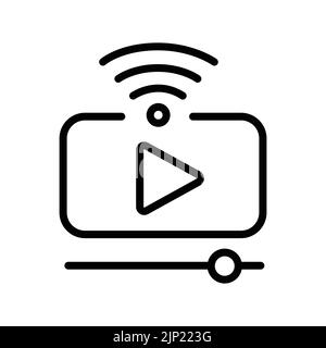 Symbol für Filmzeile abonnieren. Online-Werbeaktion Stock Vektor