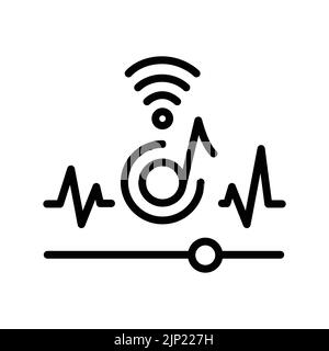 Symbol für „Musik abonnieren“. Online-Werbeaktion Stock Vektor