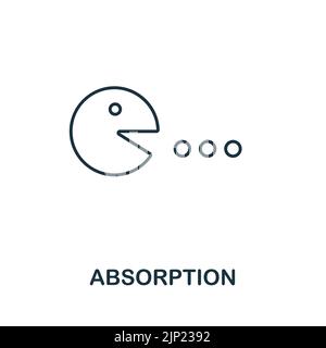 Symbol für Absorptionslinie. Monochromes, einfaches Absorptionssymbol für Vorlagen, Webdesign und Infografiken Stock Vektor