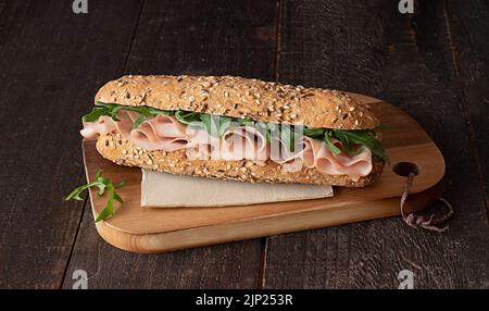 Baguette, Sandwich, verkauft, Baguettes, Sandwichs, Löten Stockfoto