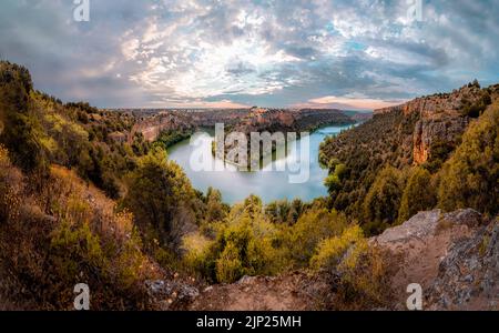 hoces del Río Duratón, Naturpark, hoces del duraton, parque natural Stockfoto