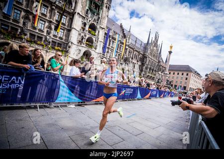 Die Tschechische Marcela Joglova in Aktion während des SALOMON-MARATHONS 22 bei den Europameisterschaften München, Deutschland, 15. August 2022. (CTK Photo/Jaros Stockfoto