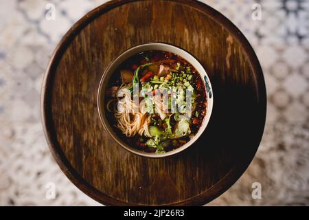 Nudelsuppe, Ramen, Nudelsuppen Stockfoto
