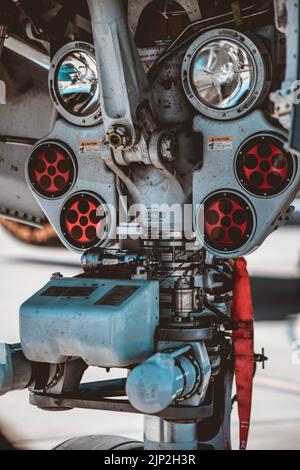 Nahaufnahme von Details zum Kampfjet, Holloman AFB Air Show, Alamogordo NM, USA Stockfoto