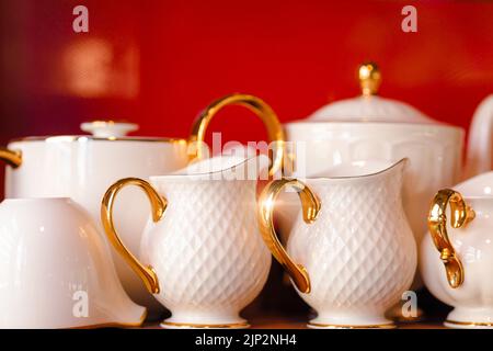 Luxus Keramik Glaswaren Milch Gießen Tasse Becher für Couchtisch Stockfoto