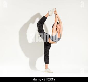 Balance, Yoga, Tanzen, Tänzerin, Jazztanz, ballettposition, Balances, Yogas, Tänzer Stockfoto