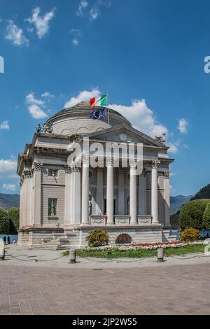 Tempio Voltiano - ein italienisches Wissenschaftsmuseum - befindet sich in Como, am Ufer des Comer Sees, Lombardie, Italien Stockfoto