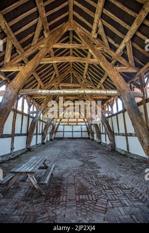 The Cruck Barn, Arley Hall and Gardens Northwich, Ceshire Stockfoto