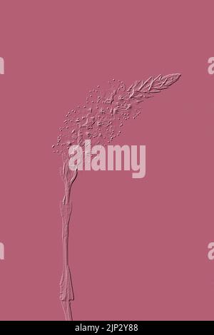 Digital geprägtes Bild von Persicaria affinis ‘Darjeeling Red’ Stockfoto