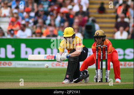 Birmingham, Großbritannien. 15. August 2022. Birmingham, 15. 2022. August während der Hundert Birmingham Phoenix vs Trent Rockets - Double Bill Women & Men Games (Karl W Newton/SPP) Credit: SPP Sport Press Photo. /Alamy Live News Stockfoto