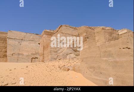 Sandstein-Steinbruch Dschabal AS-Silsila, Ägypten Stockfoto