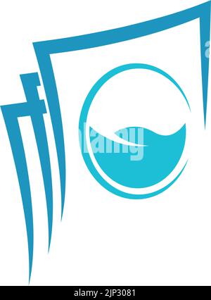 Wäsche waschen Symbol Logo Illustration t Stock Vektor