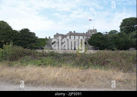 Kanone auf den Wällen einer englischen Artilleriefestung. Stockfoto