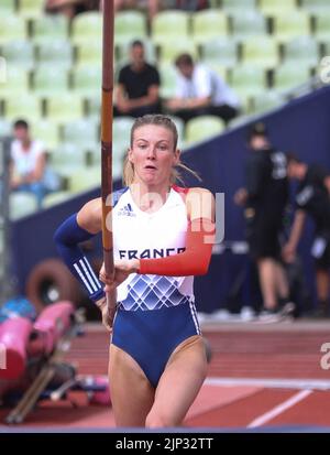 München, Deutschland - 15. August 2022, Margot Chevrier von France Women's Pole Vault während der Leichtathletik-Europameisterschaften 2022 am 15. August 2022 in München, Deutschland - Foto Laurent Lairys / ABACAPRESS.COM Stockfoto