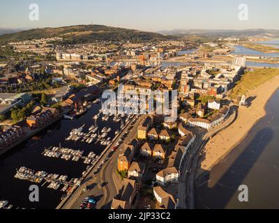 Swansea Seeviertel Stockfoto