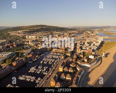 Swansea Seeviertel Stockfoto