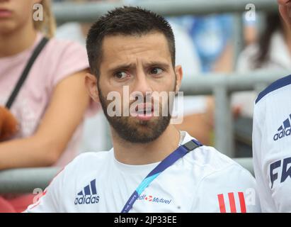 München, Deutschland - 15. August 2022, Valentin Lavillenie aus Frankreich während der Leichtathletik-Europameisterschaften 2022 am 15. August 2022 in München, Deutschland - Foto Laurent Lairys / ABACAPRESS.COM Stockfoto