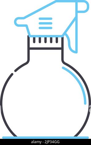 Aerosolliniensymbol, Umrisssymbol, Vektordarstellung, Konzeptzeichen Stock Vektor