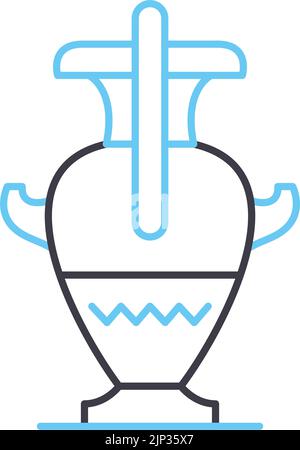 Alte Linie Symbol, Umriss Symbol, Vektor-Illustration, Konzept Zeichen Stock Vektor