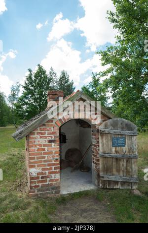 Ethnographischer Park Łowicz in Maurzyce, Gmina Zduny, im Kreis Łowicz, Woiwodschaft Łódź, in Mittelpolen Stockfoto